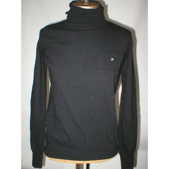 NWT New Womens XS Designer See By Chloe Black Cashmere Wool Sweater Turtleneck - Picture 9 of 11